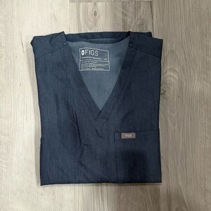 FIGS Catarina Top Heather Denim XS